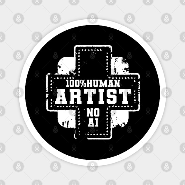 no ai - Artist protest Magnet by Akimatax